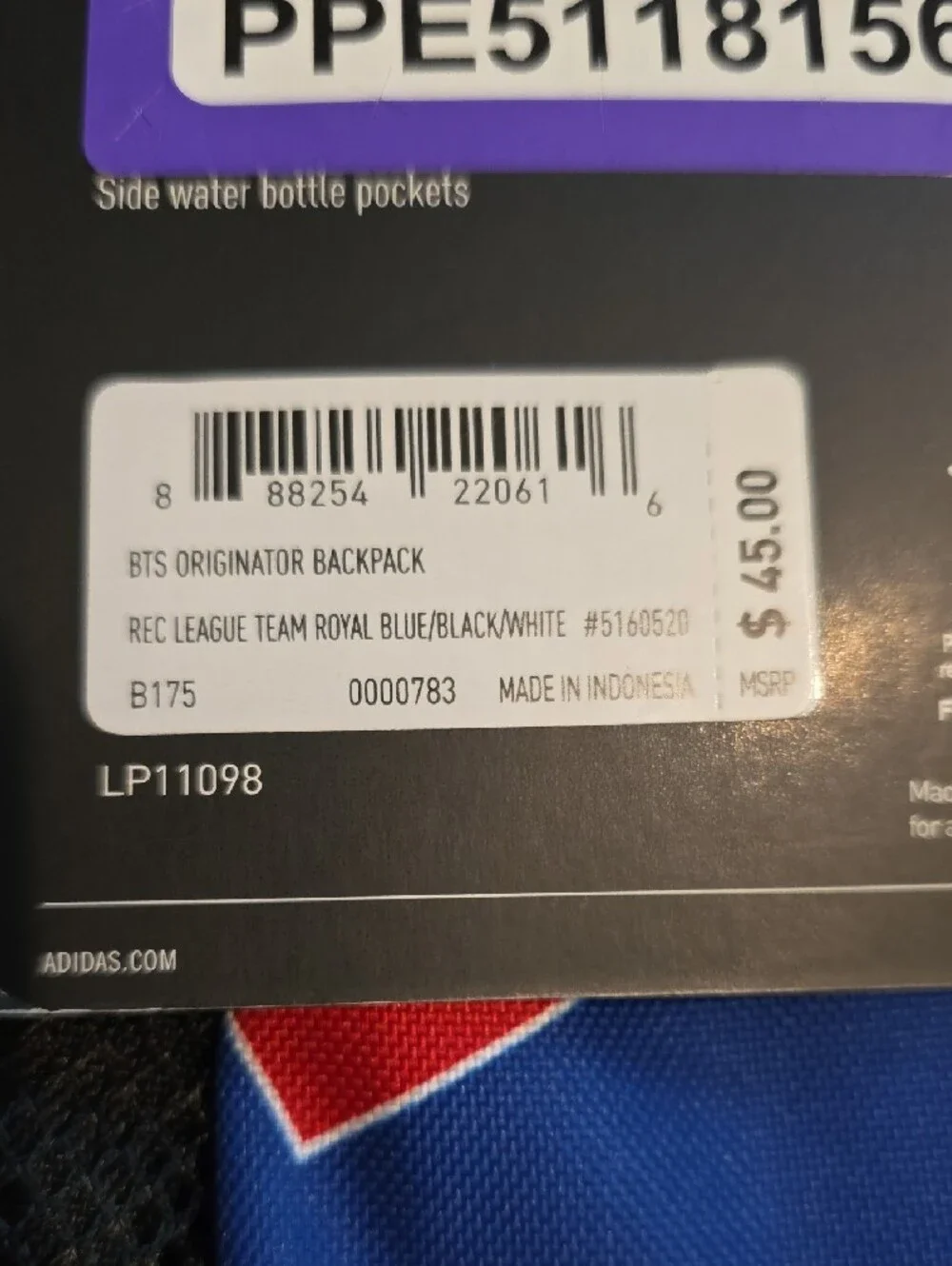 adidas BTS Originator Backpack - Rec League Team